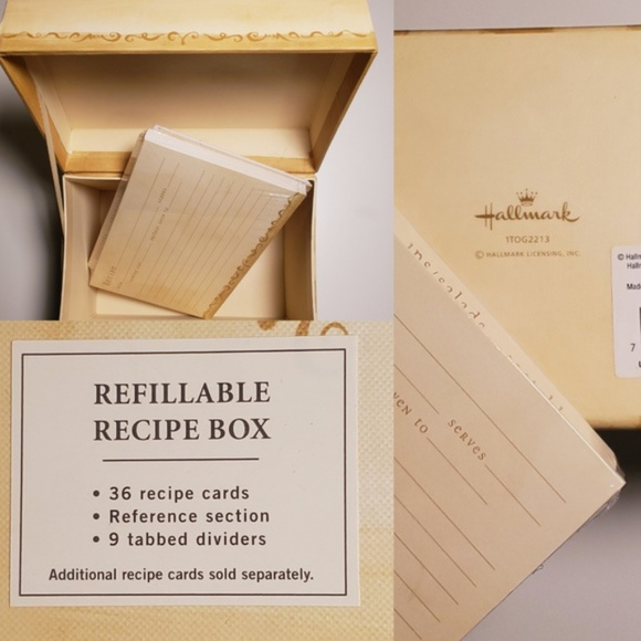 Hallmark Other - NEW | HALLMARK RECIPE BOX + CARDS & SORTING INDEX